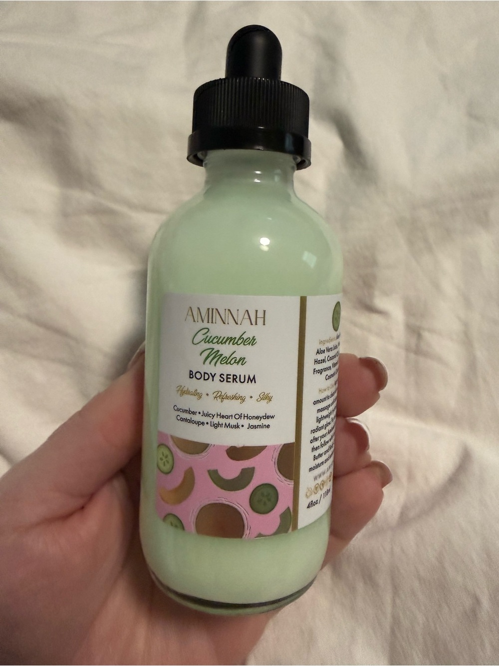 Aminnah Limited Edition “Cucumber Melon” Body Serum!